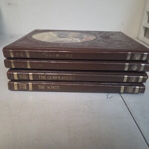 Lot of 4 Time Life Books The Old West The Texans Scouts Gunfighters Railroaders